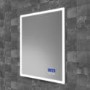 Rectangular Heated Bathroom Mirror with Lights Digital Display Shaver Socket & Bluetooth Speakers 600 x 800mm- hib. Globe Plus 60