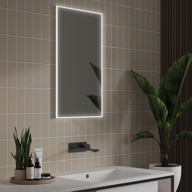 Rectangular LED Heated Bathroom Mirror 400 x 700mm- HiB Air 40