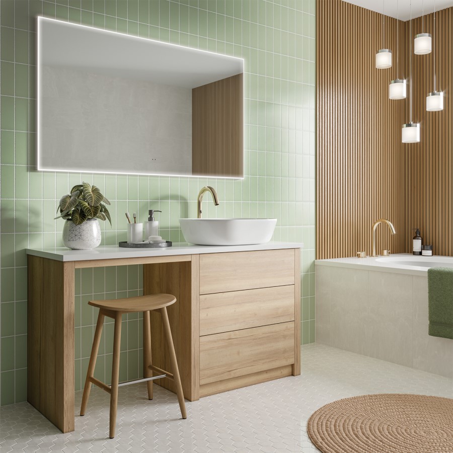 Rectangular Heated Bathroom Mirror with Lights 700 x 1200mm- hib. Air 120