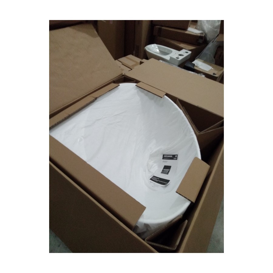 GRADE A3 - Freestanding Small Round Corner Bath 1000 x 1000mm - Malta