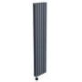 Anthracite Vertical Smart Electric Radiator with Wi-Fi Thermostat - 1200W - Double Panel H1600xW354mm - Bathroom Safe
