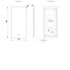 Rectangular Backlit LED Heated Bathroom Mirror 400 x 800mm- HiB Ambience 40