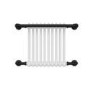 ALMOST PERFECT - White and Black Traditional Column Radiator with Towel Rail 510 x 740mm - Regent