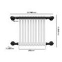 ALMOST PERFECT - White and Black Traditional Column Radiator with Towel Rail 510 x 740mm - Regent