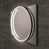 Black Round LED Heated Bathroom Mirror 600 x 800mm- HiB Solas 60