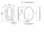 Oval LED Heated Bathroom Mirror 800 x 500mm- HiB Arena 80