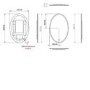 Oval Heated Bathroom Mirror with Lights 800 x 500mm- hib. Arena 80