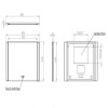HIB Fold 80 - Rectangular Led Heated Bathroom Mirror 800 x 600mm