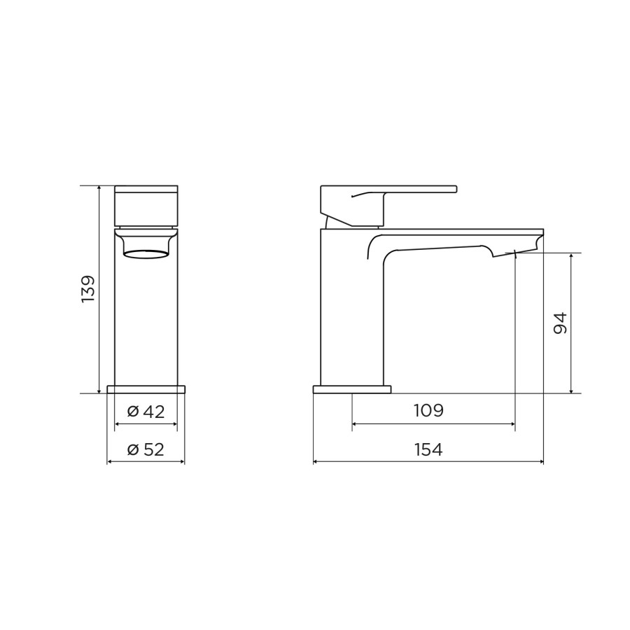 GRADE A1 - Brass Mono Basin Mixer Tap with Slotted Waste - Albury