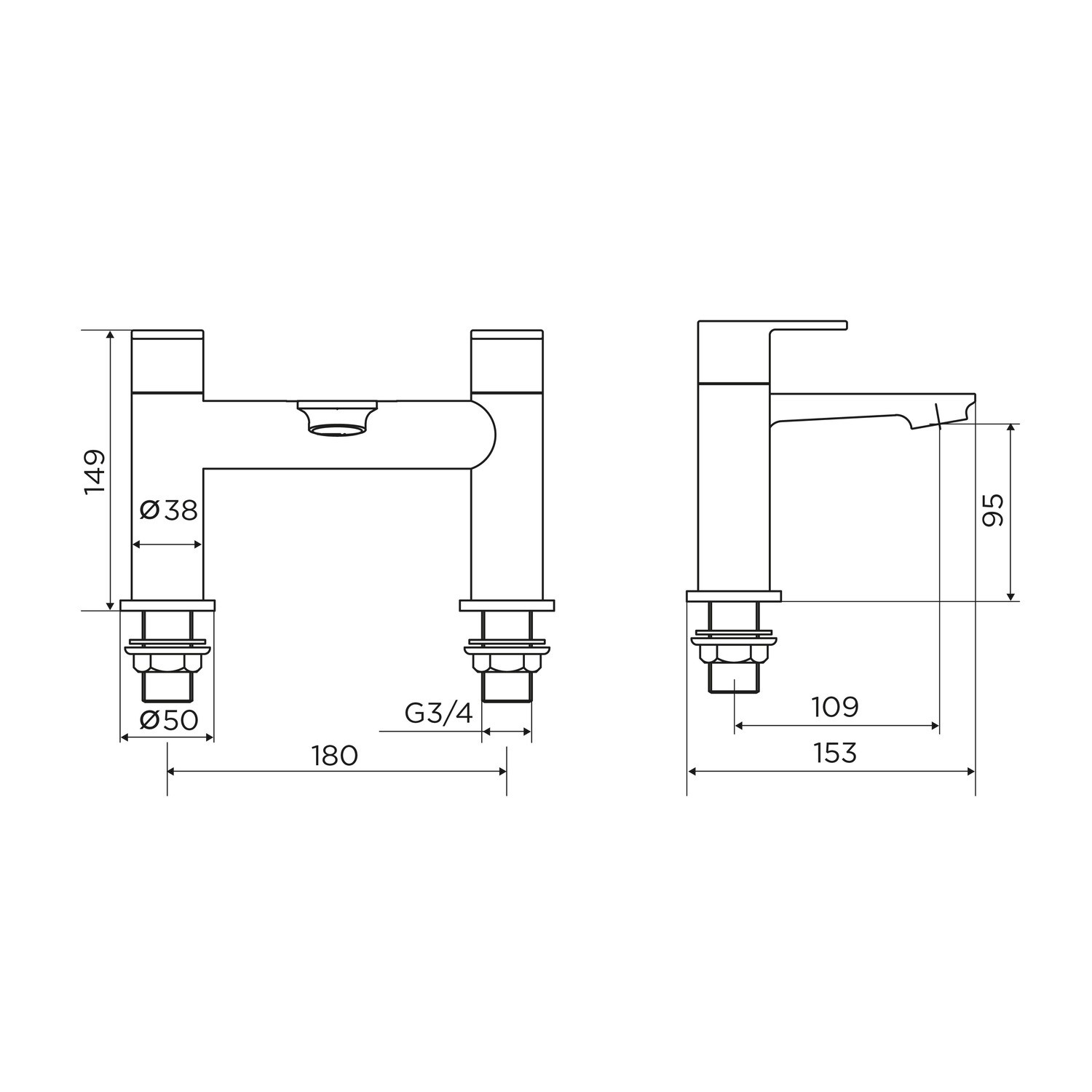 Brass Bath Mixer Tap Albury Better Bathrooms