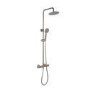 GRADE A1 - EQUATE Round Thermostatic Shower Set Brushed Nickel
