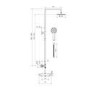 GRADE A1 - EQUATE Round Thermostatic Shower Set Brushed Nickel