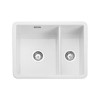 1.5 Bowl Undermount White Ceramic Kitchen Sink - Rangemaster Rustiqe