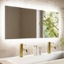 GRADE A1 - Rectangular Backlit Heated Bathroom Mirror with Lights – 900 x 420mm - Vela