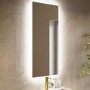 GRADE A1 - Rectangular Backlit Heated Bathroom Mirror with Lights – 900 x 420mm - Vela