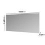 GRADE A1 - Rectangular Backlit Heated Bathroom Mirror with Lights – 900 x 420mm - Vela