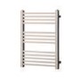 GRADE A1 - Chrome Towel Radiator with Square Rails 212W - 800 x 450mm - Electric
