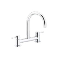 Refurbished Abode Contemporary Deck Mixer Tap - Chrome