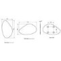 ONLY OPENED - Pebble Frameless Bathroom Mirror 600 x 1000mm - Apollo