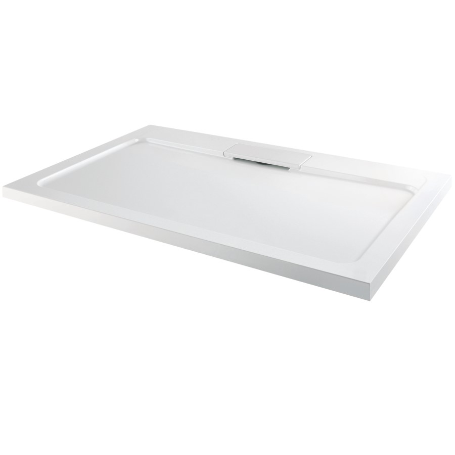 Low Profile Rectangular Shower Tray 1200 x 800mm Stone Resin - Elusive