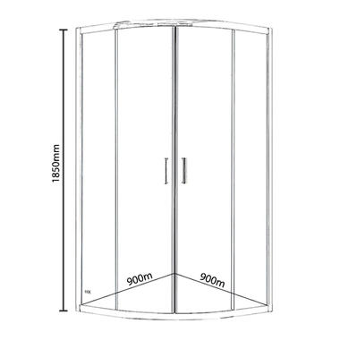 900mm Quadrant Shower Enclosure - Vega
