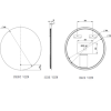 Round Backlit LED Bathroom Mirror with Demister 800mm - Luna