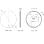 ONLY OPENED - 800 x 800mm Round Backlit Mirror - Luna