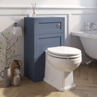 ONLY OPENED - 500mm Blue Back to Wall Toilet Unit Only - Baxenden