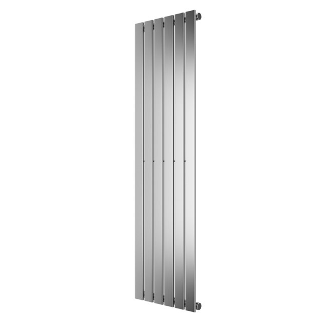 Single Panel Chrome Vertical Living Room Radiator - 1600mm x 452mm 