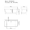 GRADE A1 - Freestanding Double Ended Back to Wall Bath 1700 x 740mm - Oslo