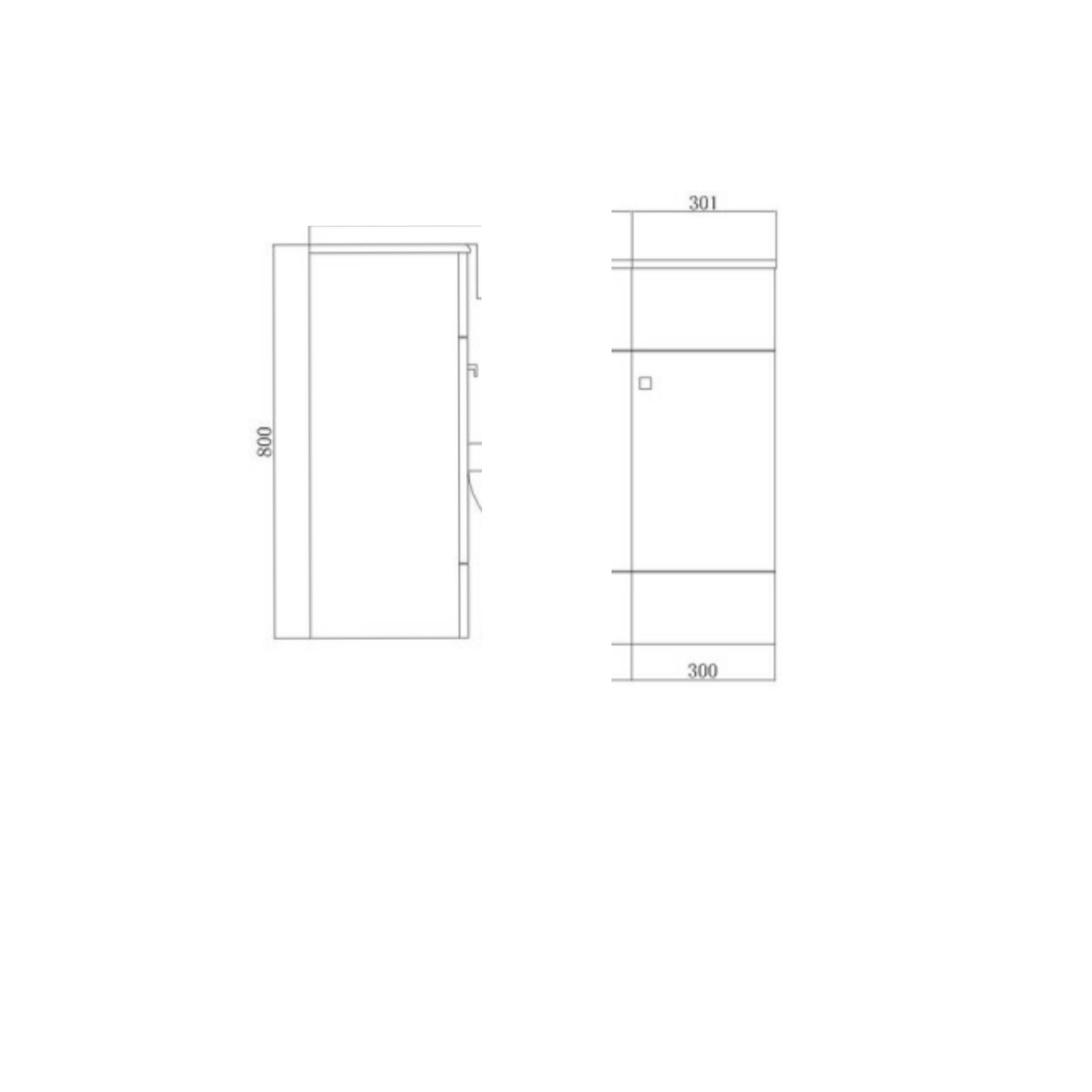 GRADE A1 Harper 301mm Small Storage Grey Laquered Better