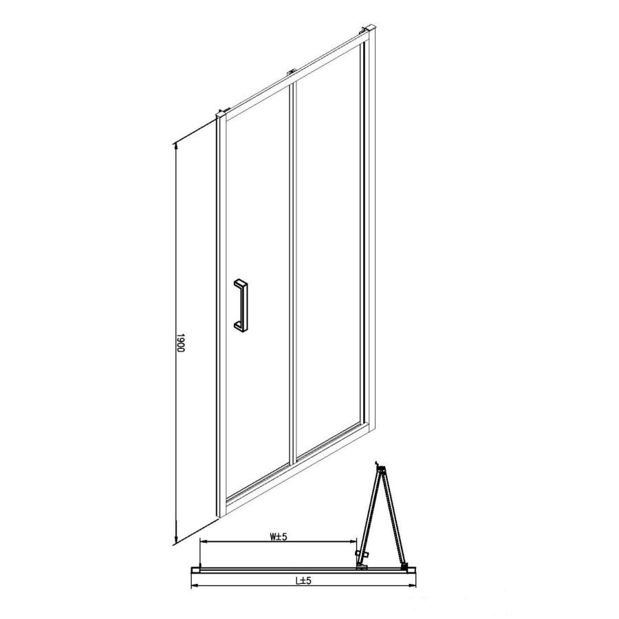 760mm Bi Fold Shower Door - Juno