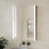 GRADE A1 - 500 x 700mm Illuminated Mirrored Bathroom Cabinet Single Door - Mizar 