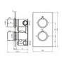 GRADE A1 - 2 Outlet with Easi Box - Round - Brushed Bronze