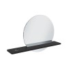 GRADE A1 - Round LED Bathroom Mirror with Black Shelf - 500mm - Ersa