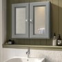 ONLY OPENED - Westbury 667mm Mirror Cabinet - Matt Mid-Grey