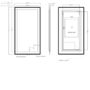 GRADE A1 - Rectangular Double Border LED Bathroom Mirror 1000x600mm - Izar 