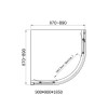 Chrome 4mm Glass Quadrant Shower Enclosure 900mm - Lyra