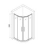 GRADE A1 - 800 Quadrant Shower Enclosure- Carina