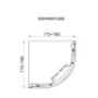 Chrome 6mm Glass Quadrant Shower Enclosure 800mm - Carina