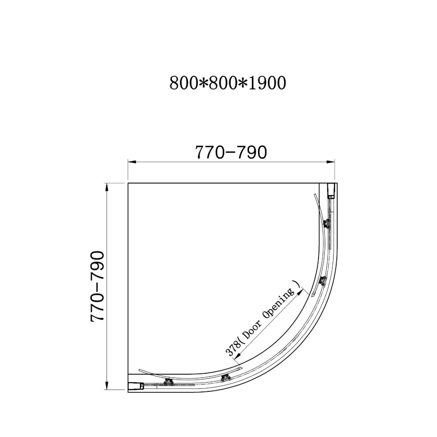 GRADE A1 - 800 Quadrant Shower Enclosure- Carina
