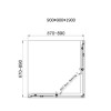Chrome 6mm Glass Square Corner Entry Shower Enclosure 900mm - Carina