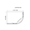 Chrome 6mm Glass Offset Quadrant Shower Enclosure 1200x900mm - Carina