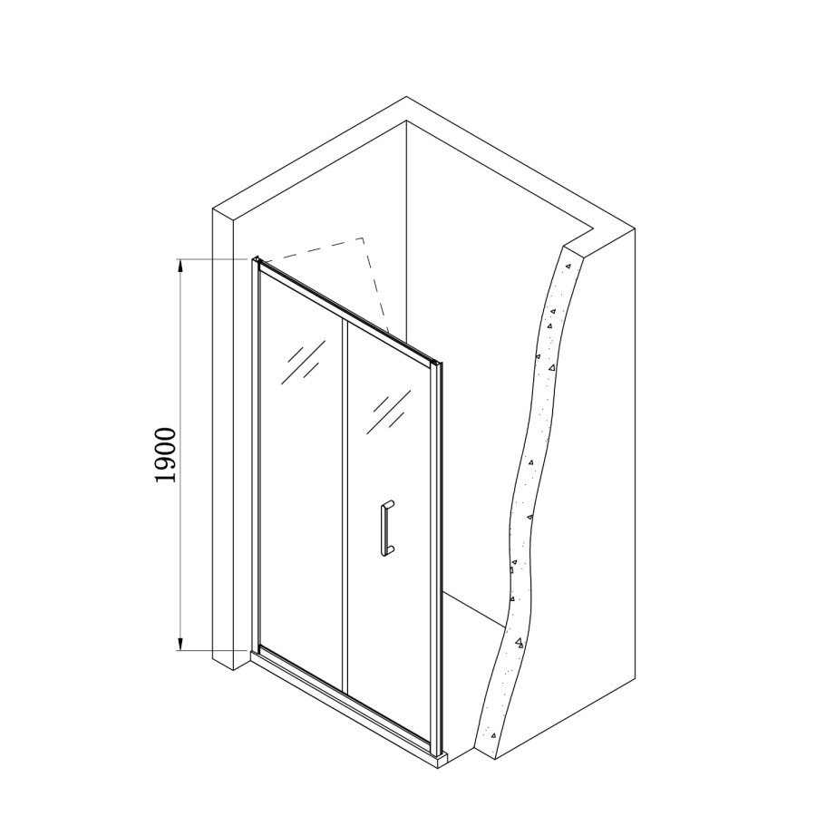 800mm Bi-Fold Shower Door-Carina