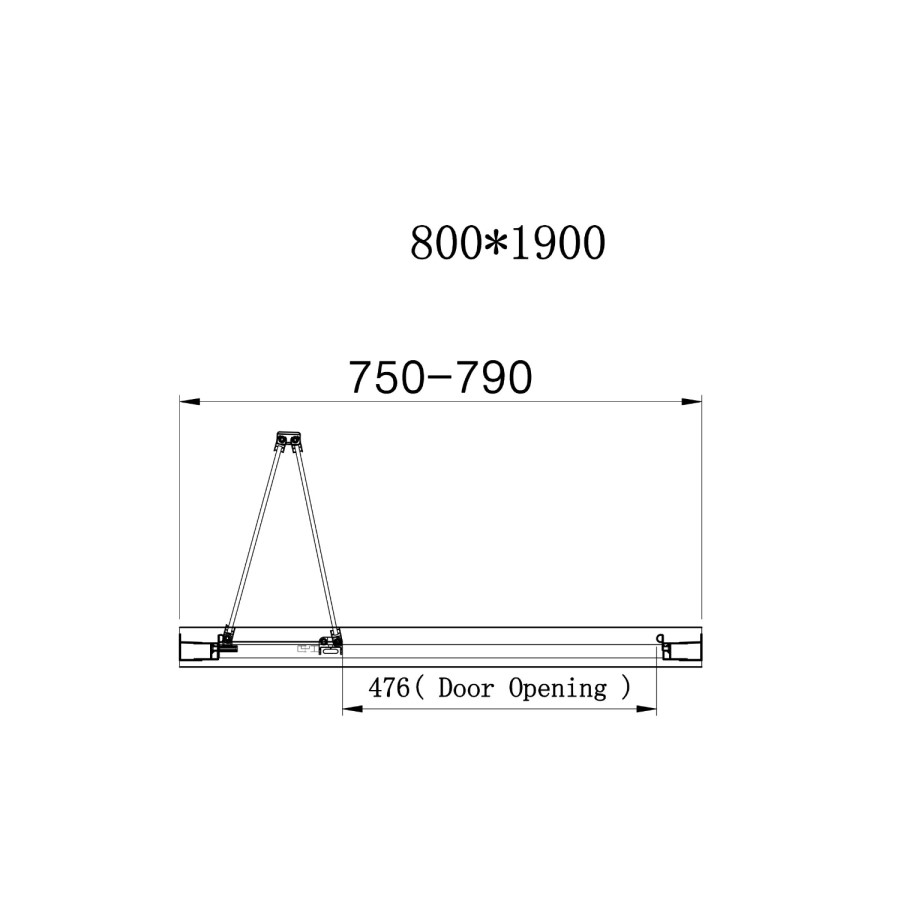 800mm Bi-Fold Shower Door-Carina