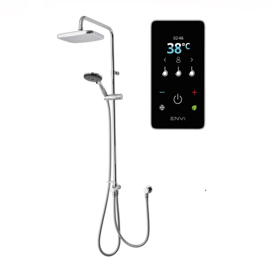 GRADE A1 - Triton ENVi 9.0kW Electric Shower With DuElec® Shower Kit - Chrome
