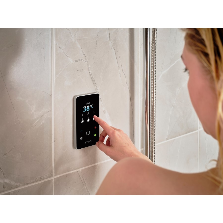 GRADE A1 - Triton ENVi 9.0kW Electric Shower With DuElec® Shower Kit - Chrome