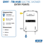 GRADE A1 - Triton ENVi 9.0kW Electric Shower With DuElec® Shower Kit - Chrome