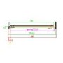 ONLY OPENED - Chrome 8mm Fluted Glass Hinged Shower Door 800mm Left Hand - Matira