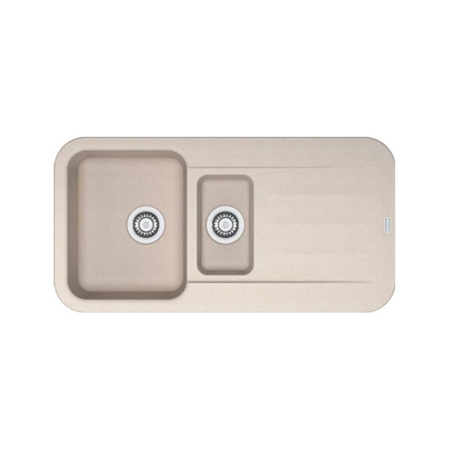 ONLY OPENED - Franke PBG651CF Pebel 1.5 Bowl Reversible Drainer Fragranite Composite Sink In Coffee